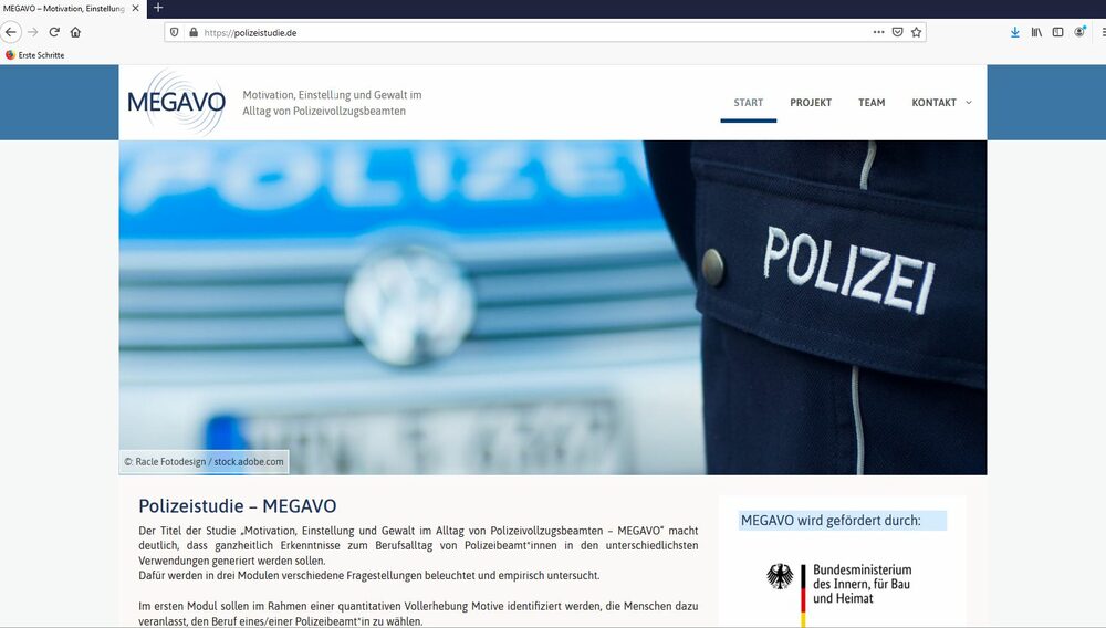 Screenshot MEGAVO-Website